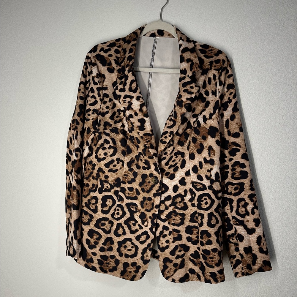 Cheetah blazer
